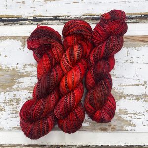 håndfarvet merino zebra garn