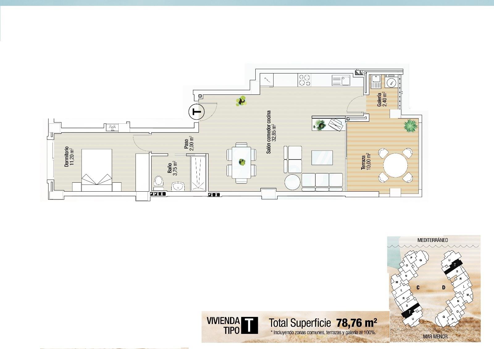 Nybygget Boligkompleks i la Manga – 1 soverom (Ref: N8368)