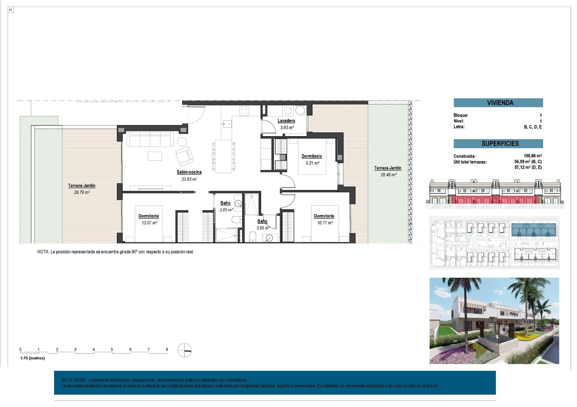 Eksklusive Villaer og Bungalower på Costa Cálida – Design, Komfort og en Privilegert Beliggenhet – 3 soverom (Ref: N8717)