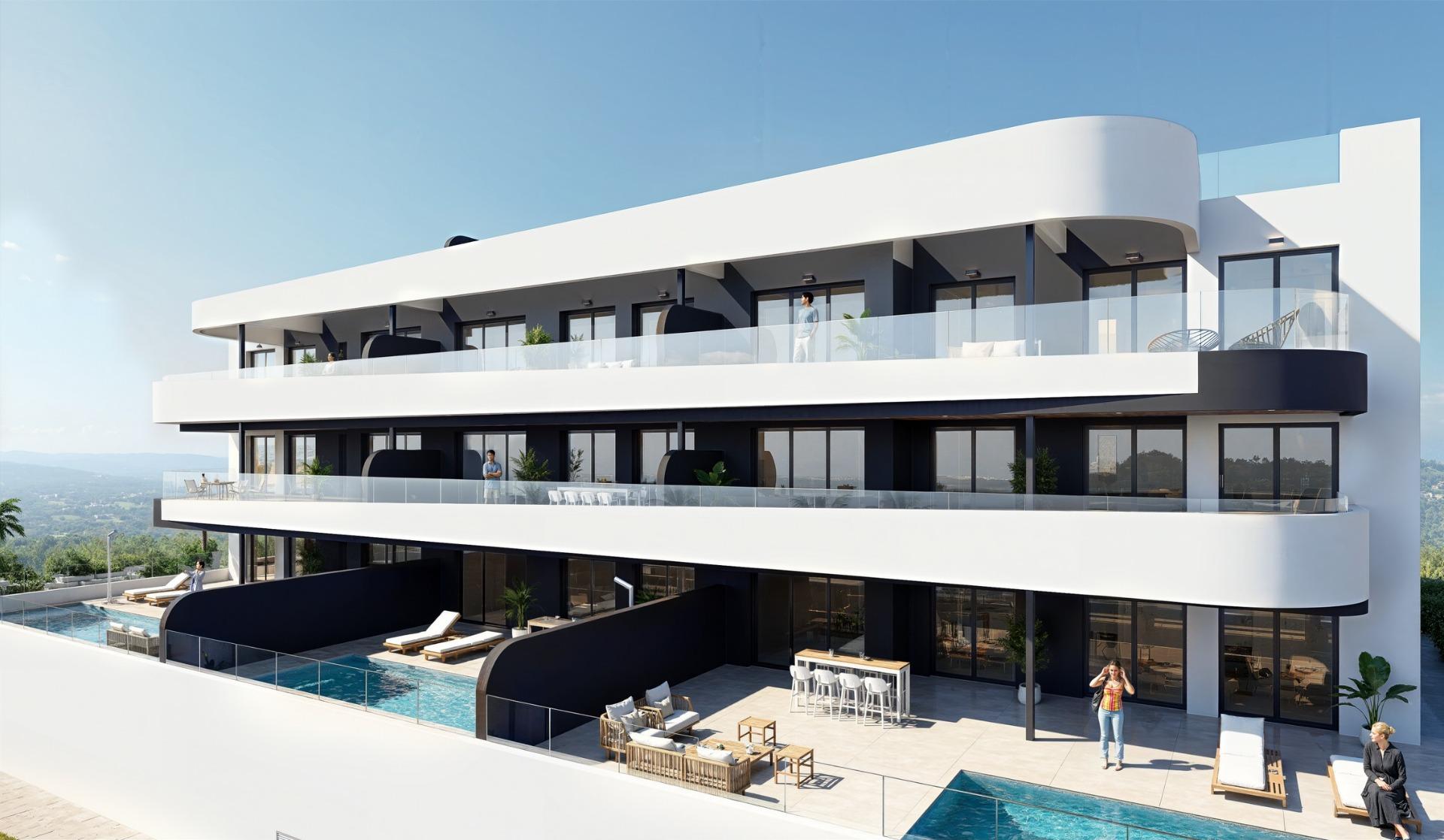 Nybyggede Leiligheter og Villaer med Utsikt Mot Golfbanen i la Serena Golf, Los Alcazares – 2 soverom (Ref: N9668)