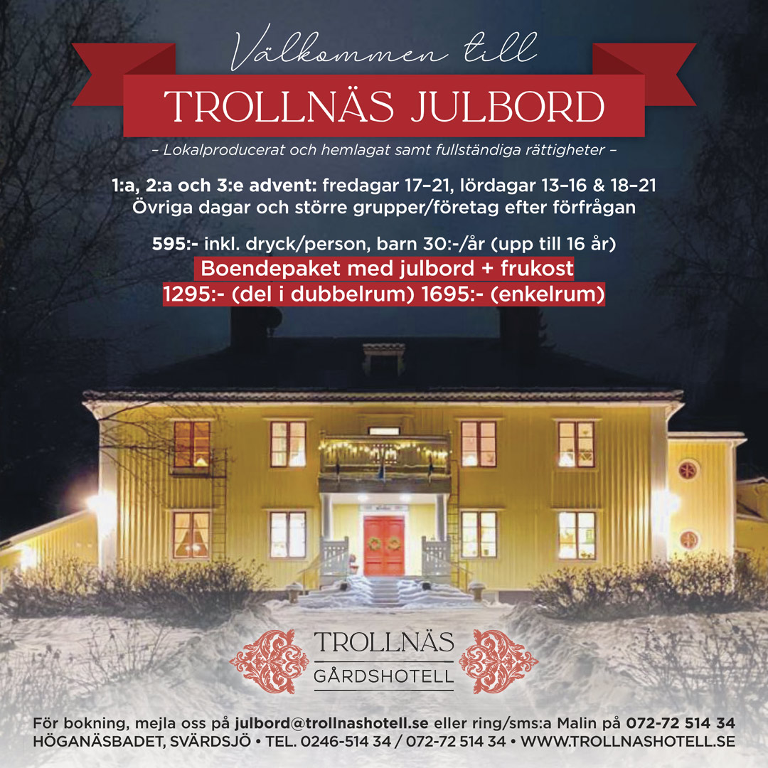 Julbord på Trollnäs Gårdshotell