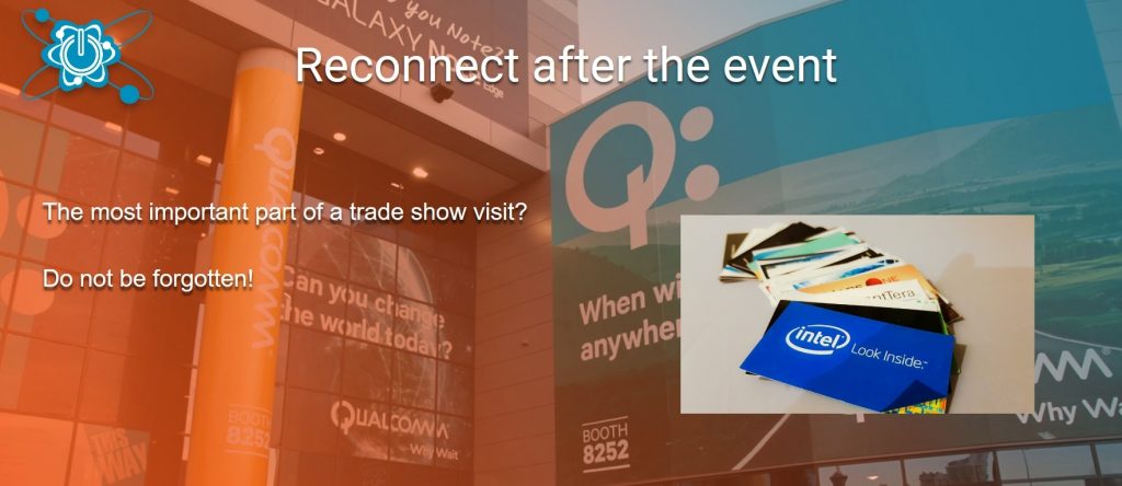 reconnect after a trade show