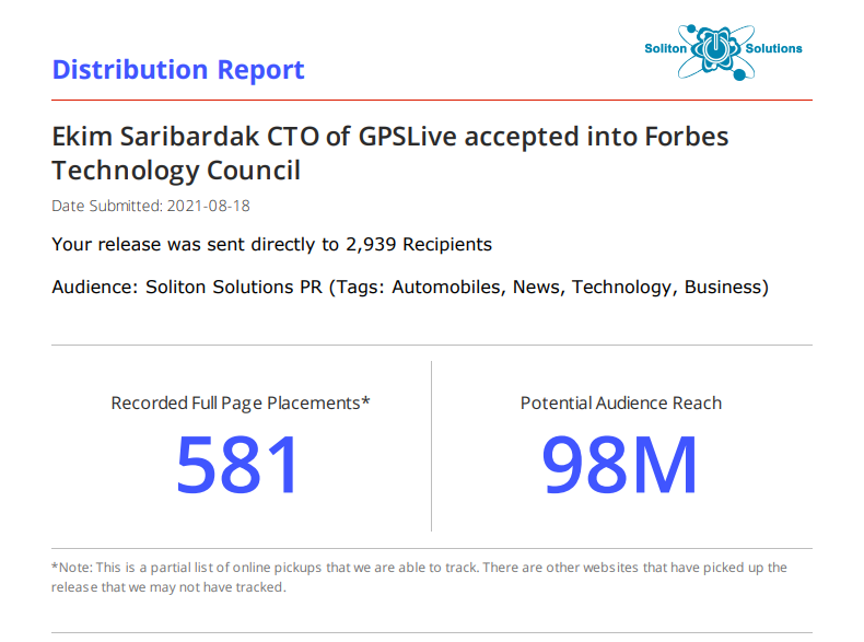 press release distribution report soliton solutions pr