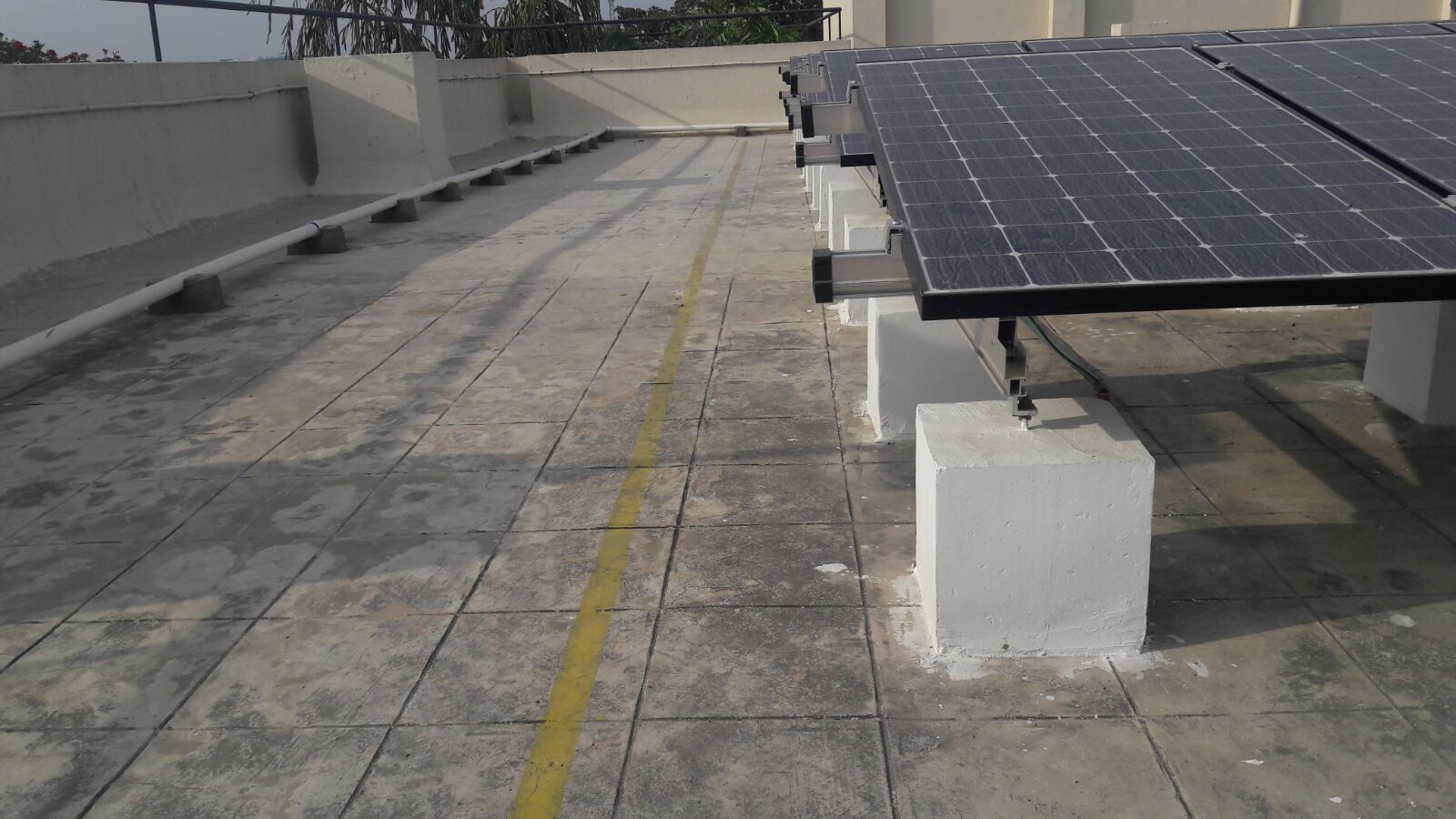 Solar panel installation in Chennai Infosys building of shollinganallur