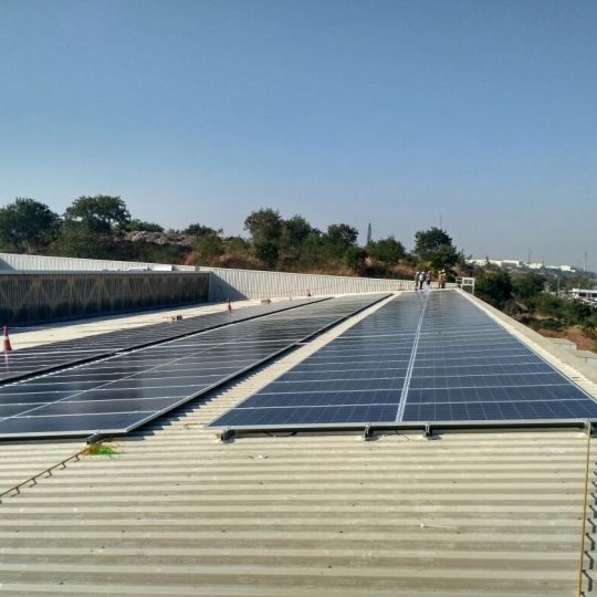 540W Solar panel stand for Metal roof at Chennai using Solstrom Aluminium Mini rail for solar panel stand