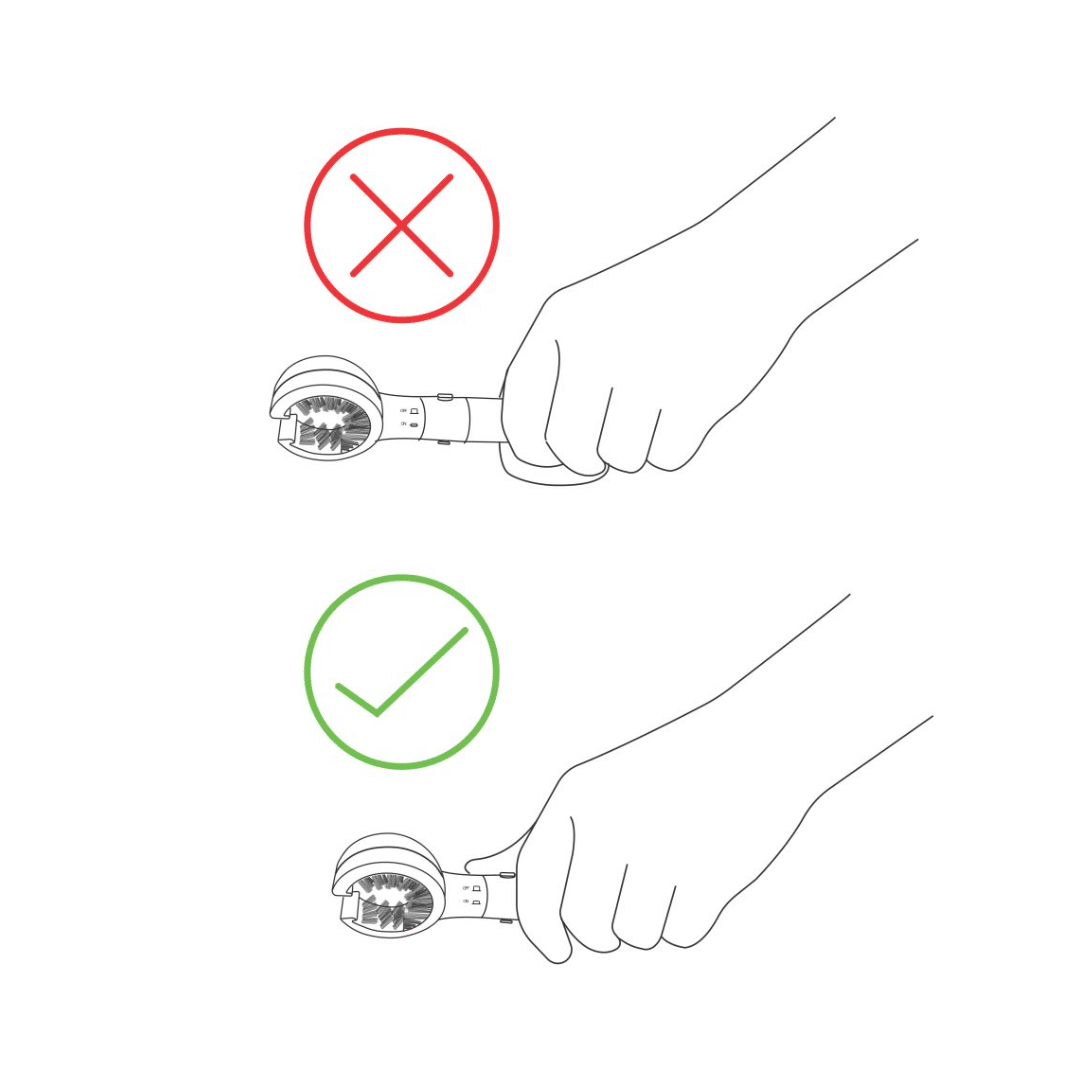 Viktig info kring hur du håller din GripCaddie under användningen.