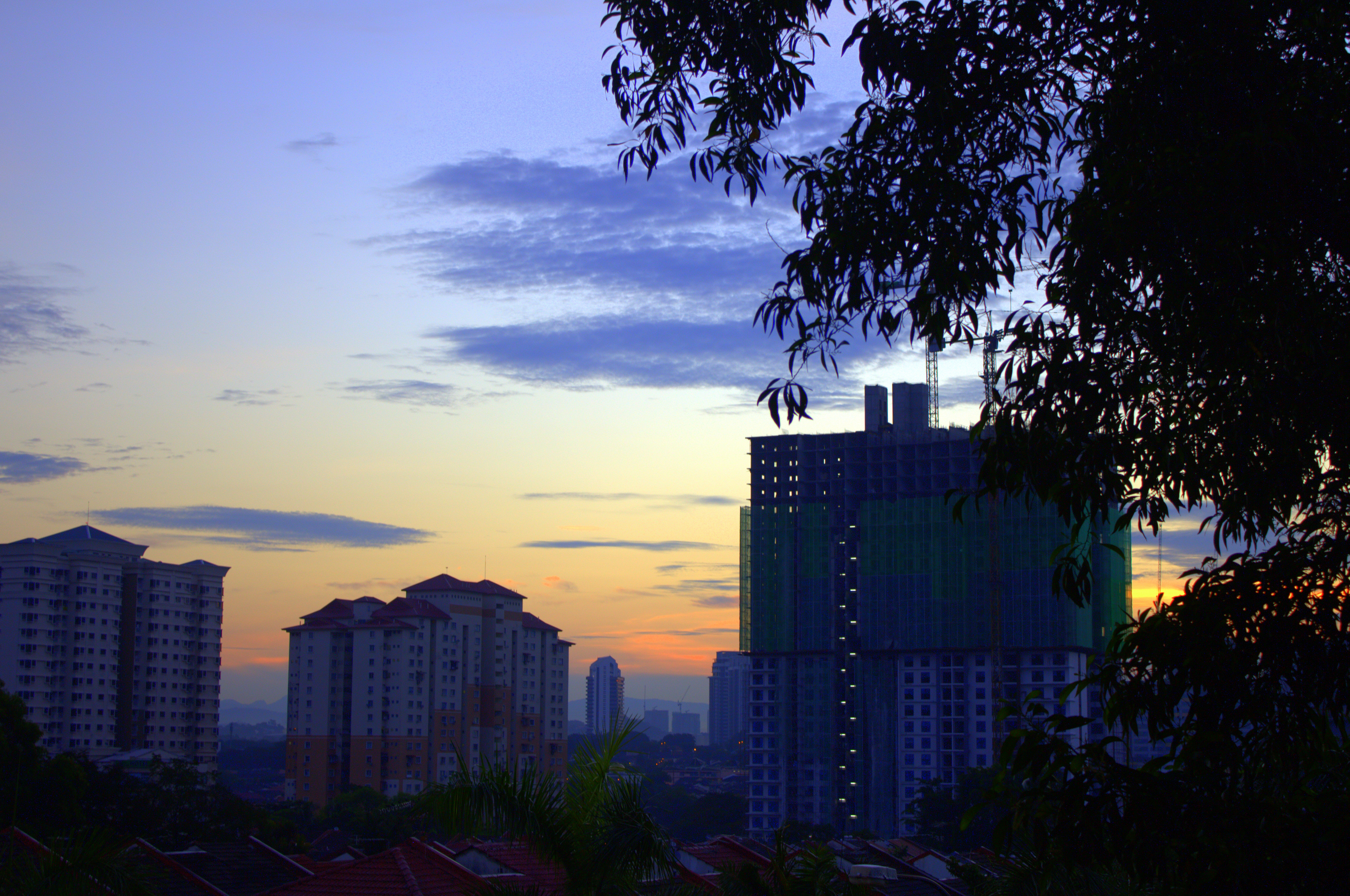 Malaysia - Blick aus dem Fenster abends2