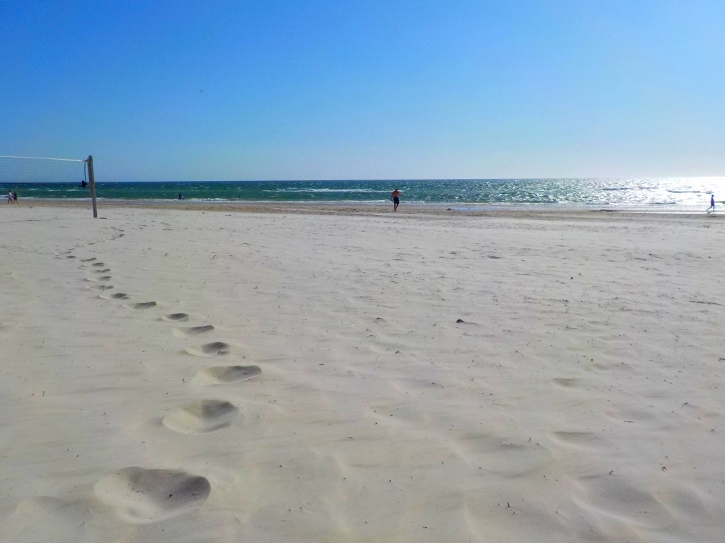 Adelaide Strand Fußabdrücke