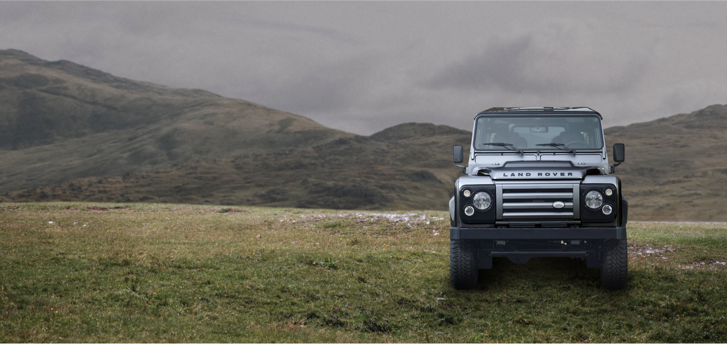 Land Rover in de bergen