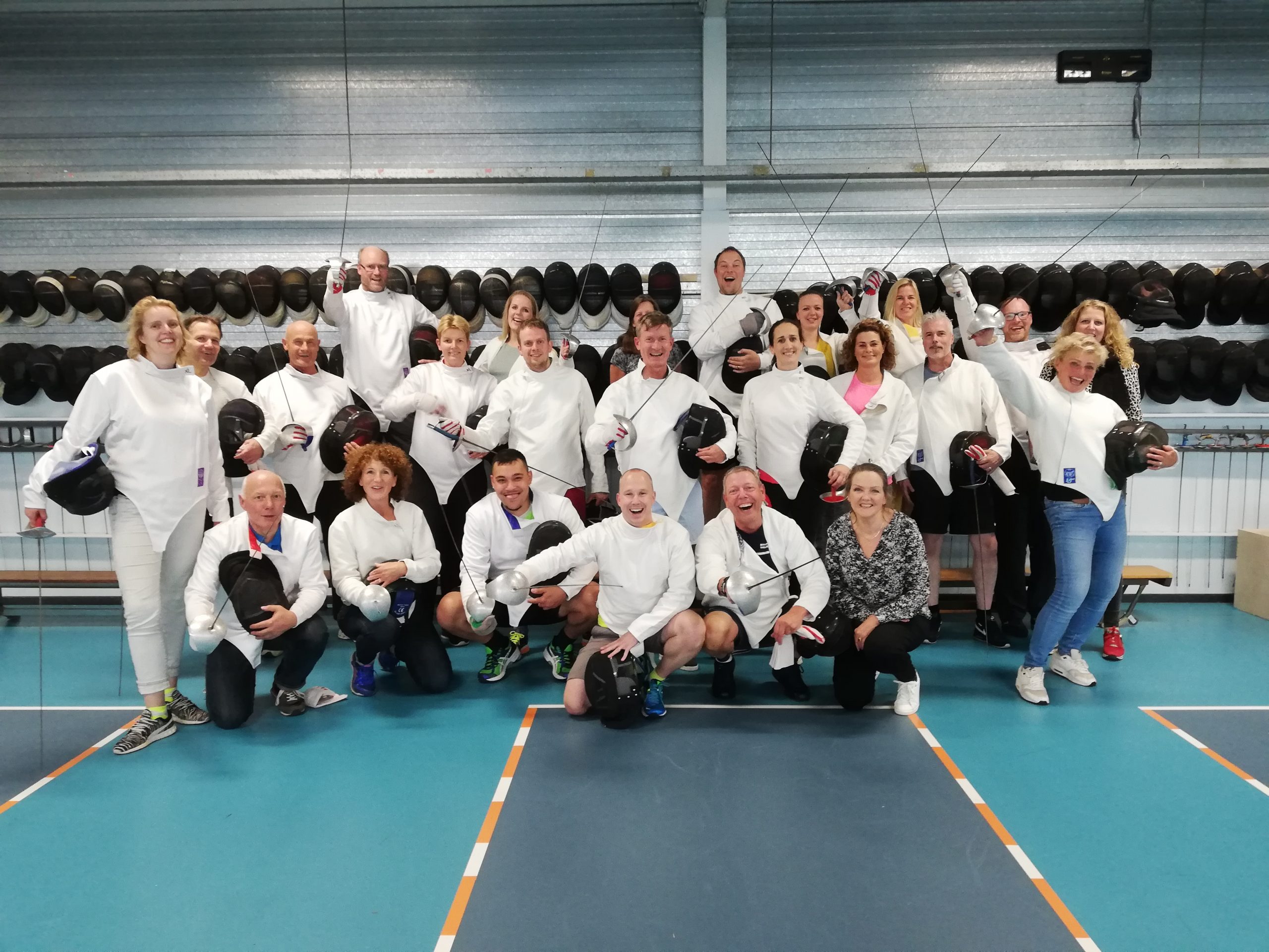 Workshop schermen teamfoto