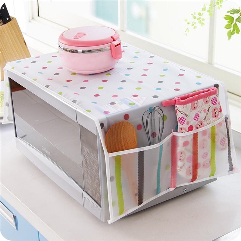 Double Pocket Storage Bag Microwave Oven Cover