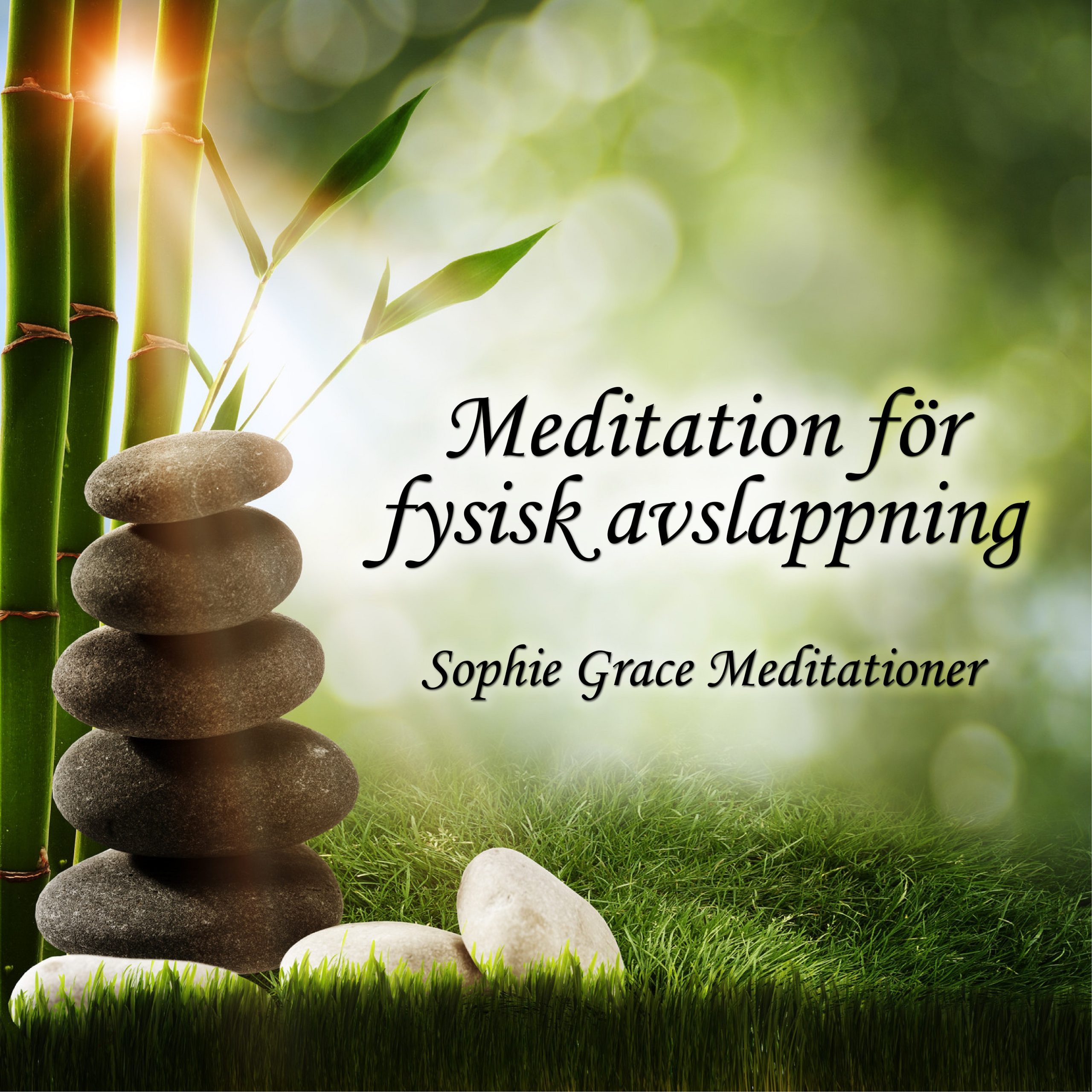 Cover image with a green background. A stack of stones is placed to the left and bamboo sticks can be seen behind it.