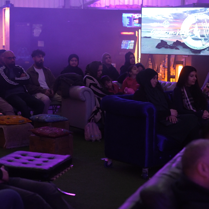 Audience at listening session