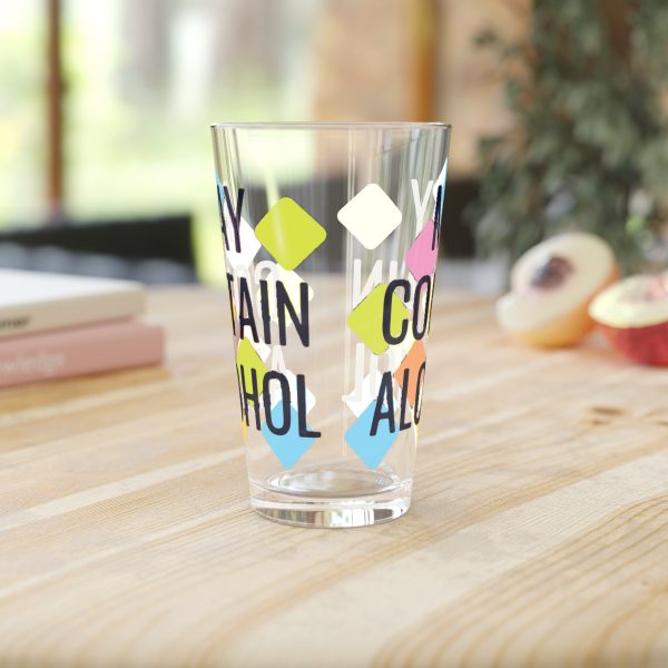 'May Contain Alcohol' Pint Glass, 16oz 6