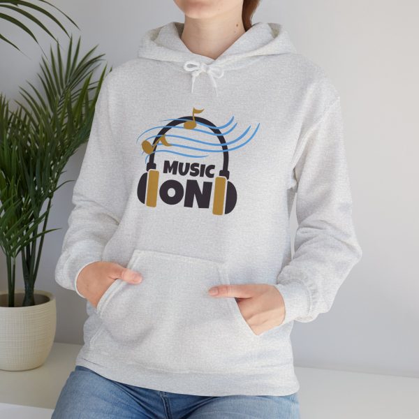 'Music On' Unisex Heavy Blend™ Hooded Sweatshirt - Image 26