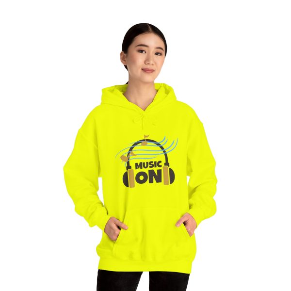 'Music On' Unisex Heavy Blend™ Hooded Sweatshirt - Image 45