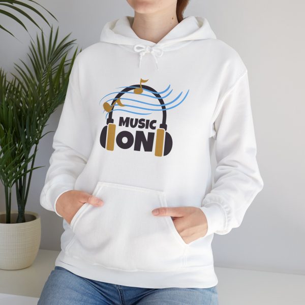 'Music On' Unisex Heavy Blend™ Hooded Sweatshirt - Image 13