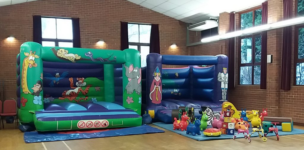 Two bouncy castles for hire with soft play ideal for birthday parties in Southampton