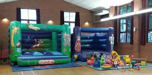 Two bouncy castles with soft play package for hire in Eastleigh Southampton Hampshire