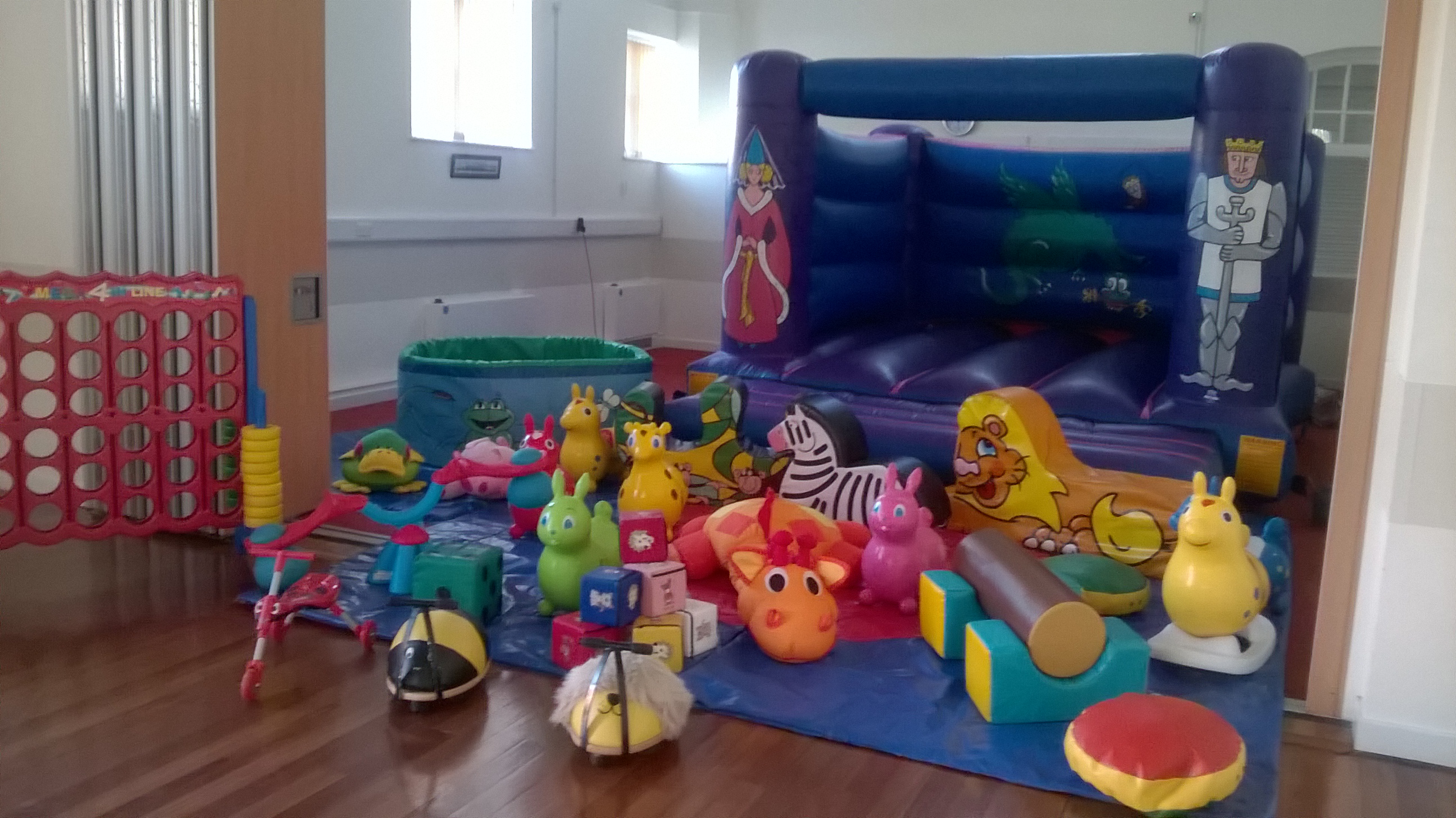 Knights boucy castles hire in Woolston Southampton, Christening party