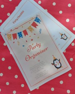 party planning organiser for family parties or children's birthdays.