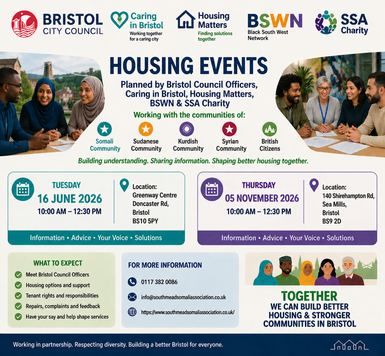 Housing Events of Bristol Council & Caring in Bristol & Housing Matters & BSWN and SSA Charity
