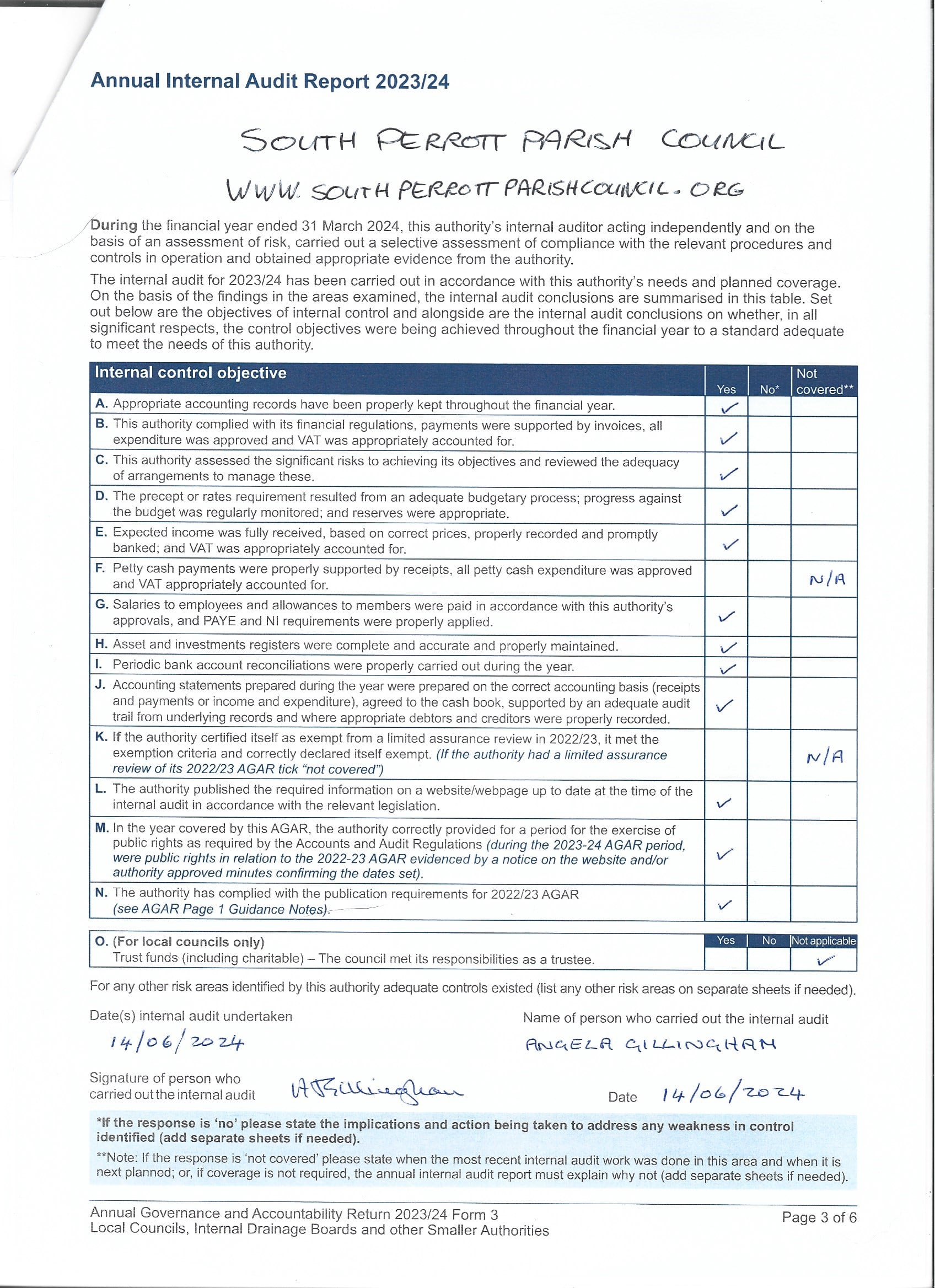 Annual Internal Audit Report 2023-24