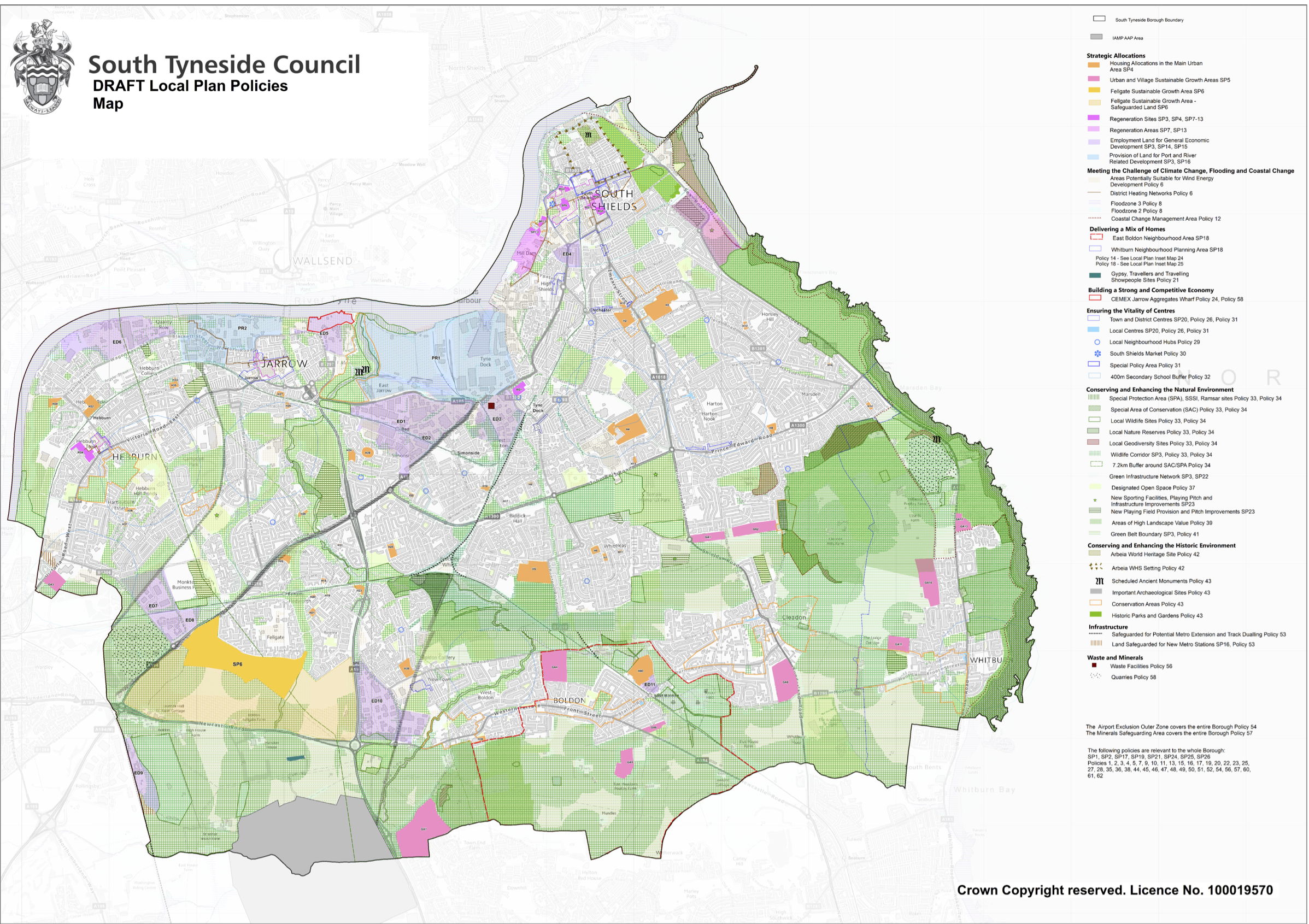 South Tyneside Local Plan Map