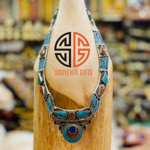 Turquoise Coral and Lapis Necklace