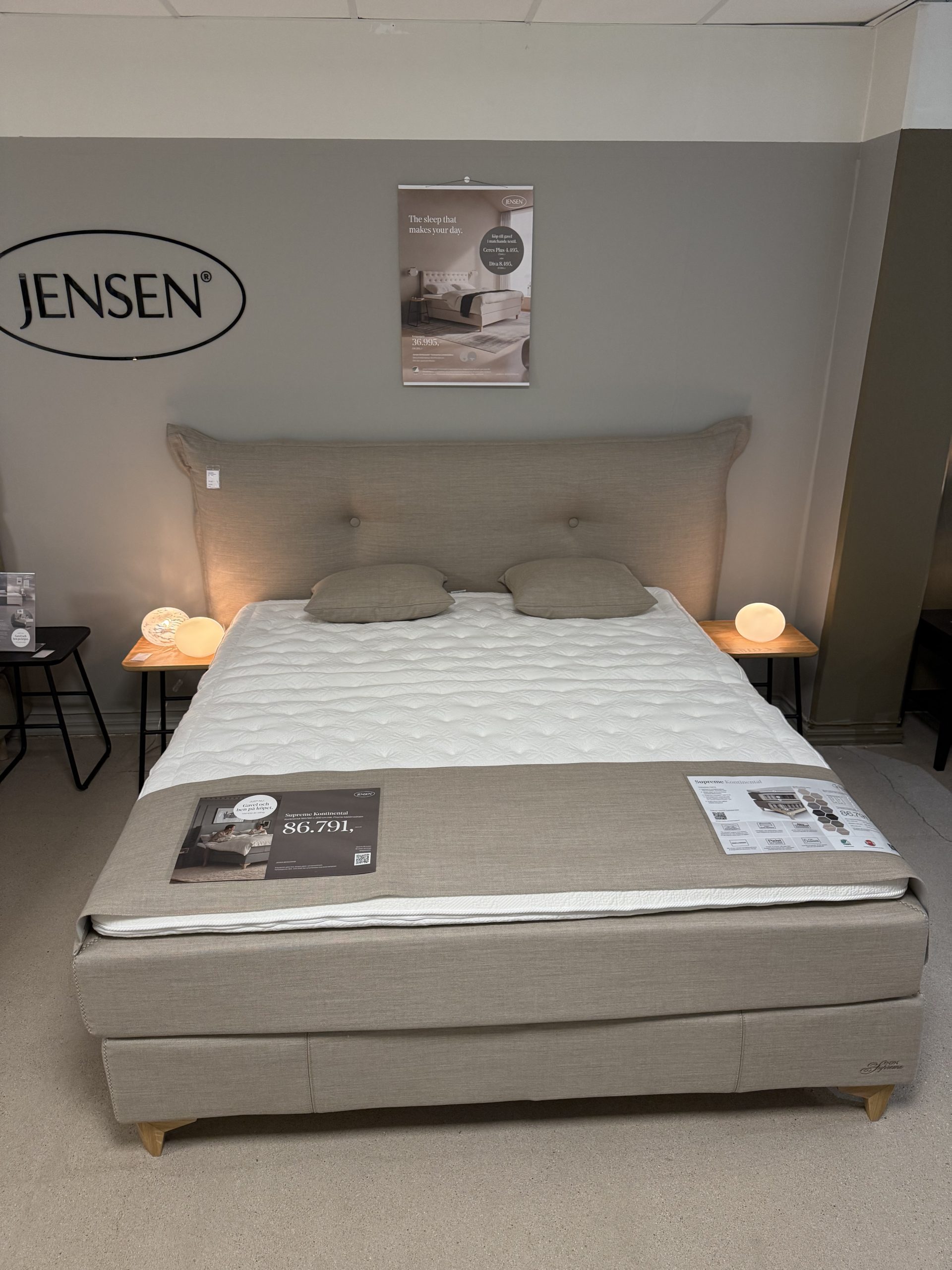 Jensen Supreme Kontinentalsäng 180x200 inkl. starrose bäddmadrass, gavel & ben - Bild 2