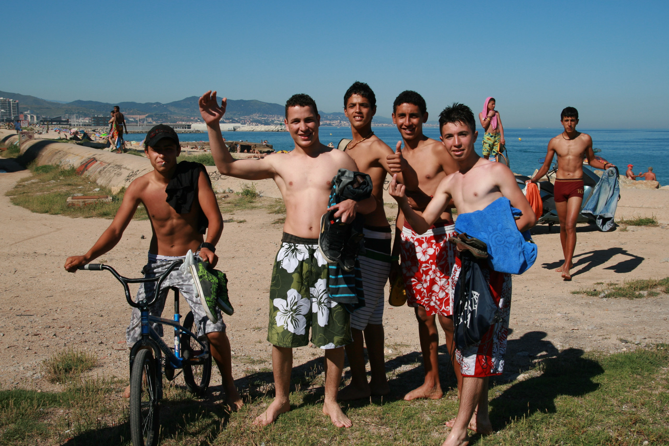 Boys on a beach