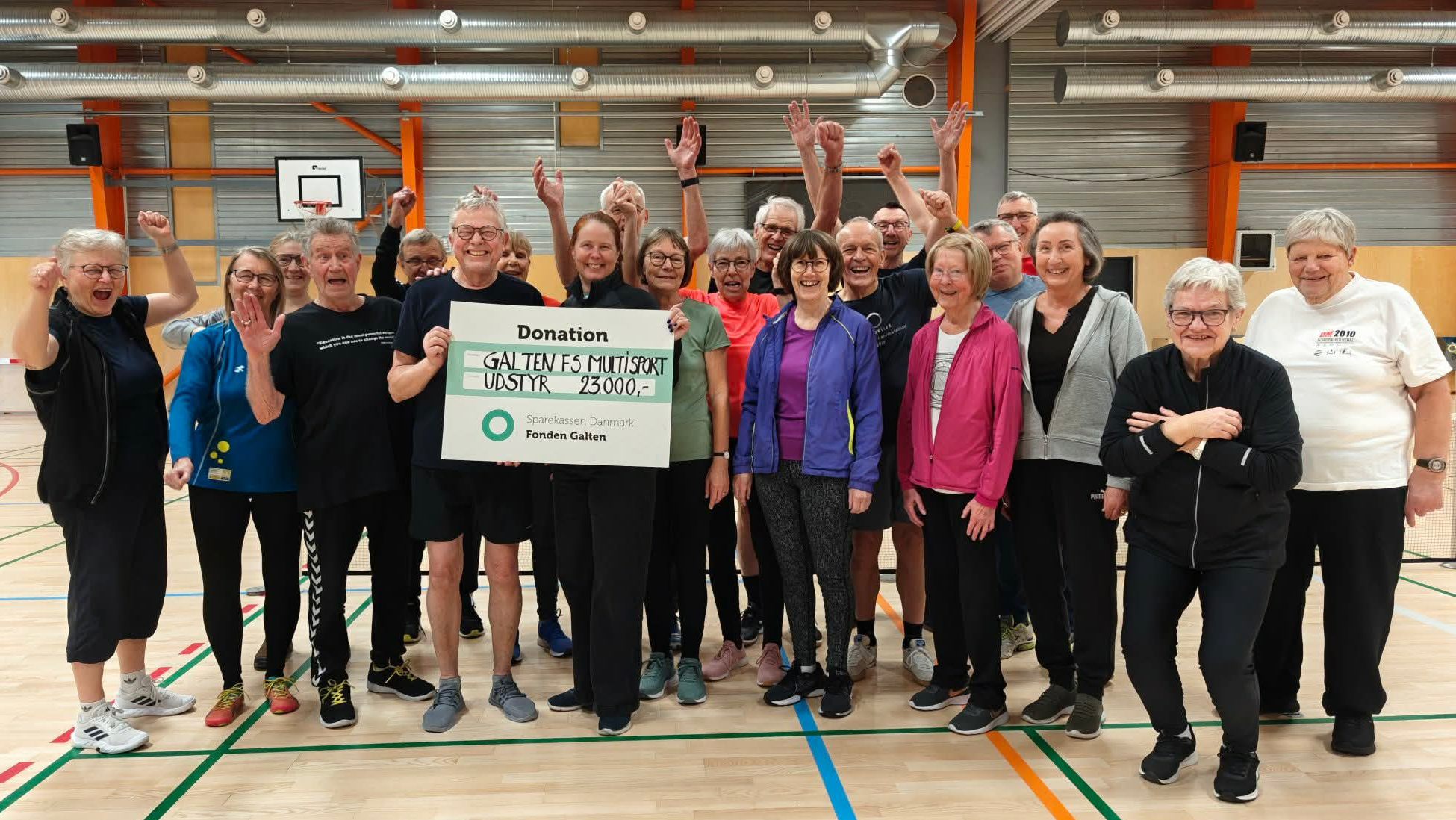 Seniorer i bevægelse på multisportshold – støtte fra Sparekassen Danmark Fonden Galten