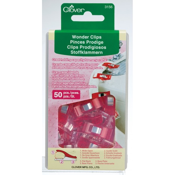 Clover Wonder Clips Red 50 pieces pcs Roed 50 stk