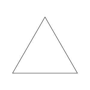 Papskabelon English Paper Piecing Template Ligesidet trekant