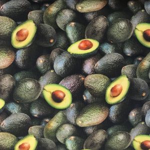 Patchwork stof grøntsager avocado