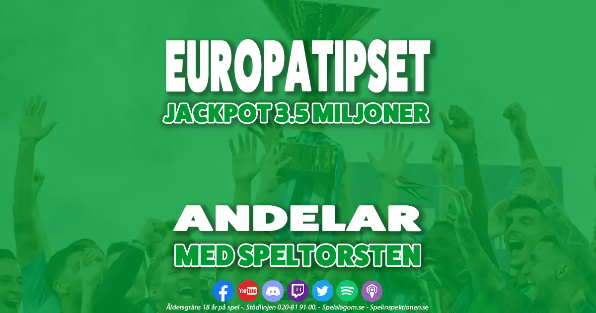 Andelar - Europatips - Jackpot 3.5 Miljoner