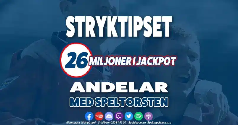 Andelar - Stryktipset - JACKPOT - 26 MILJONERpsd