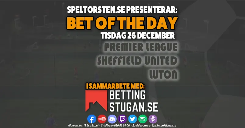 Speltips Fotboll Premier League Sheffield United - Luton 26 December