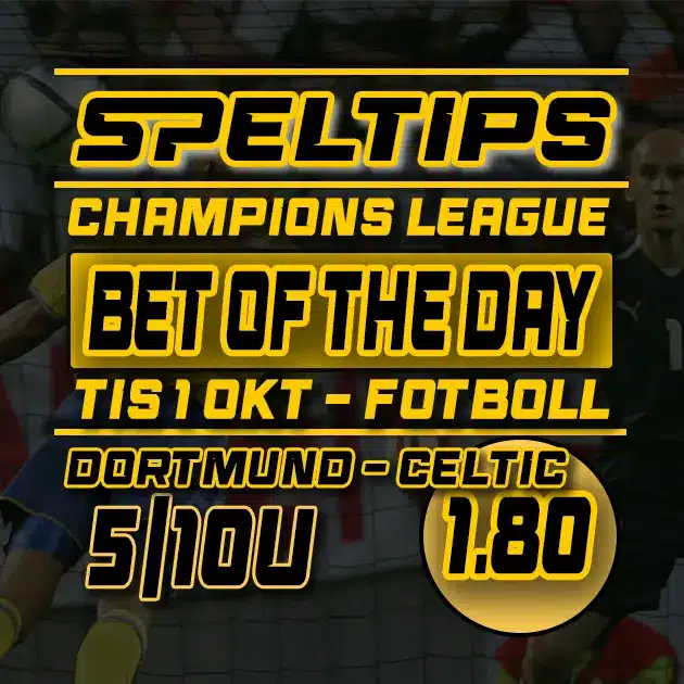 Speltips - Fotboll - Dortmund - Celtic - Champions League SQUARE