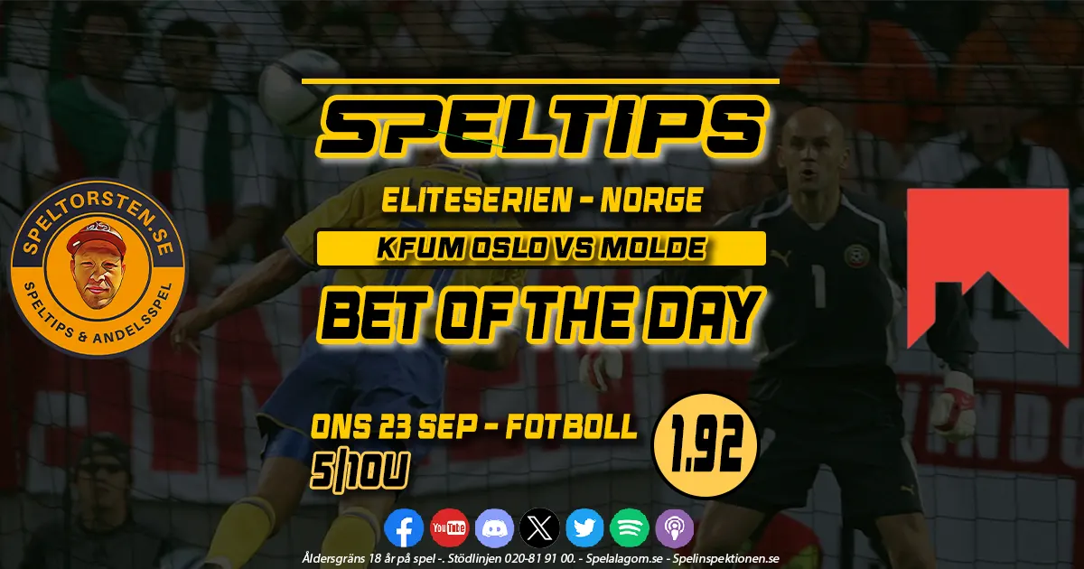 Speltips - Fotboll - Eliteserien - KFUM Oslo - Molde