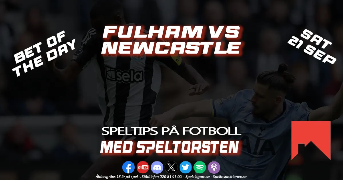 Speltips 21/9 » Premier League » Fulham – Newcastle