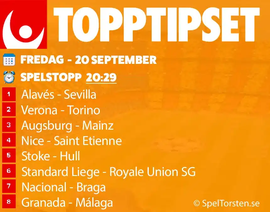 Topptipset MATCHER Radskiss 