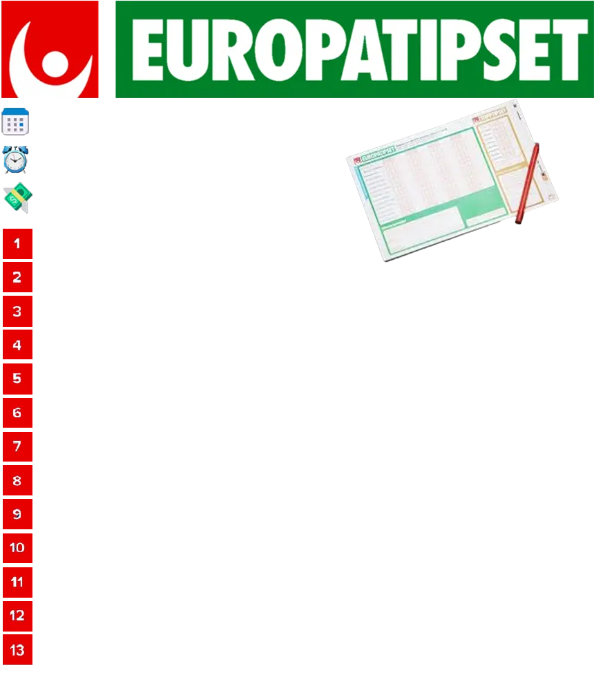 Europatipset MATCHER - Söndag 6 oktober