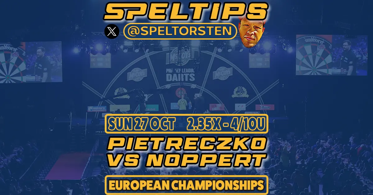 Speltips Dart - European Championship Sun 27 october