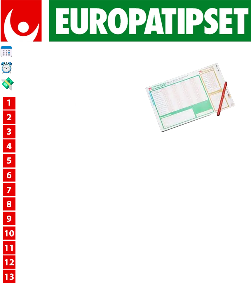 Europatipset Torsdag 7 November Matcher