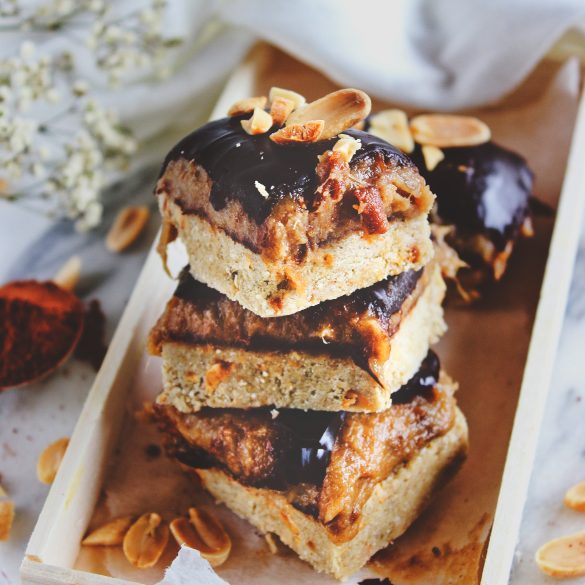 Peanut, Caramel, and Chocolate Slices (6)