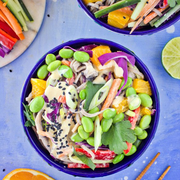Chopped Soba Noodle Salad with Sesame Orange Tahini Dressing (6)