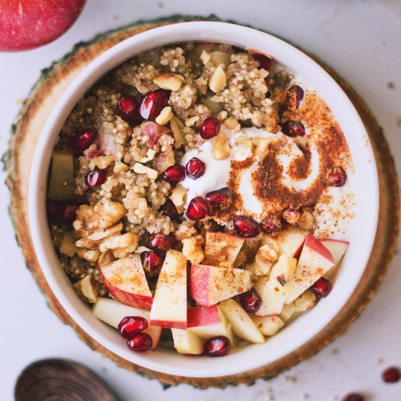Baked Apple & Pear Quinoa Porridge (featured)