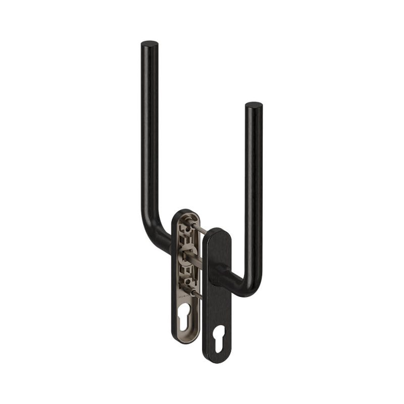 Hardbrass - Hefshuifdeurgreep Oslo dubbel PC69 PUURzwart