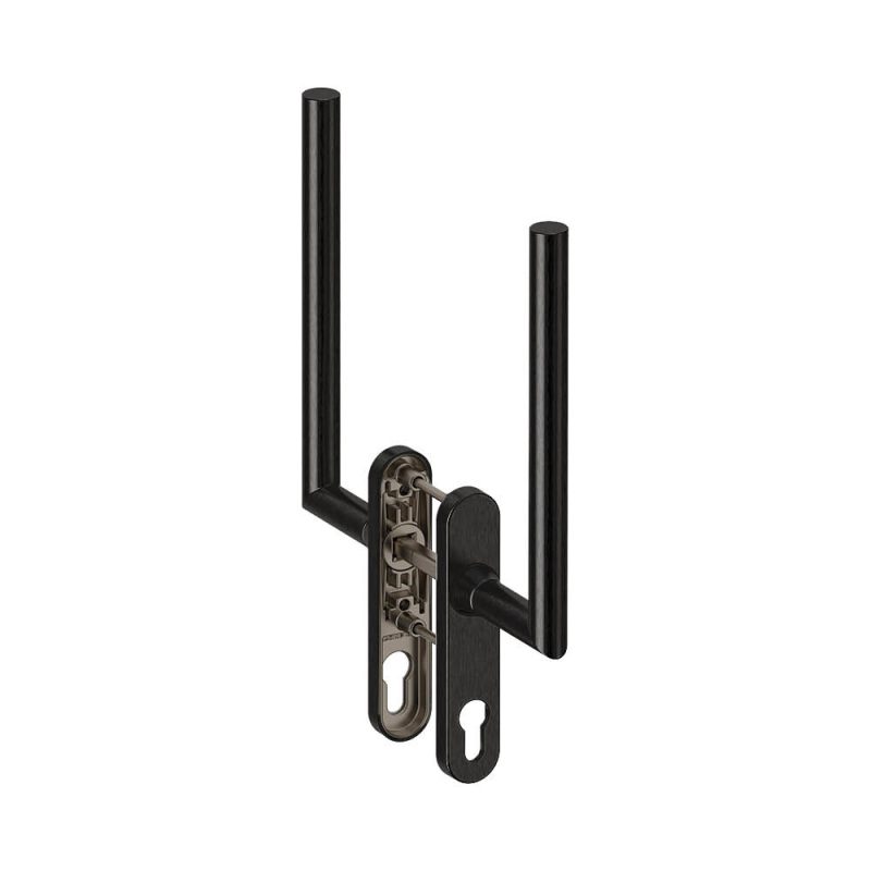 Hardbrass - Hefschuifdeurgreep Toledo dubbel PC69 PUURzwart